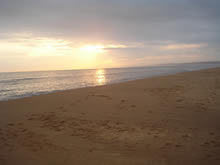 atardecer en la playa el chileno