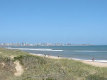 dunas con pastizales en la playa mansa