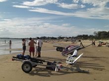 sector de las motos de agua en la playa solanas